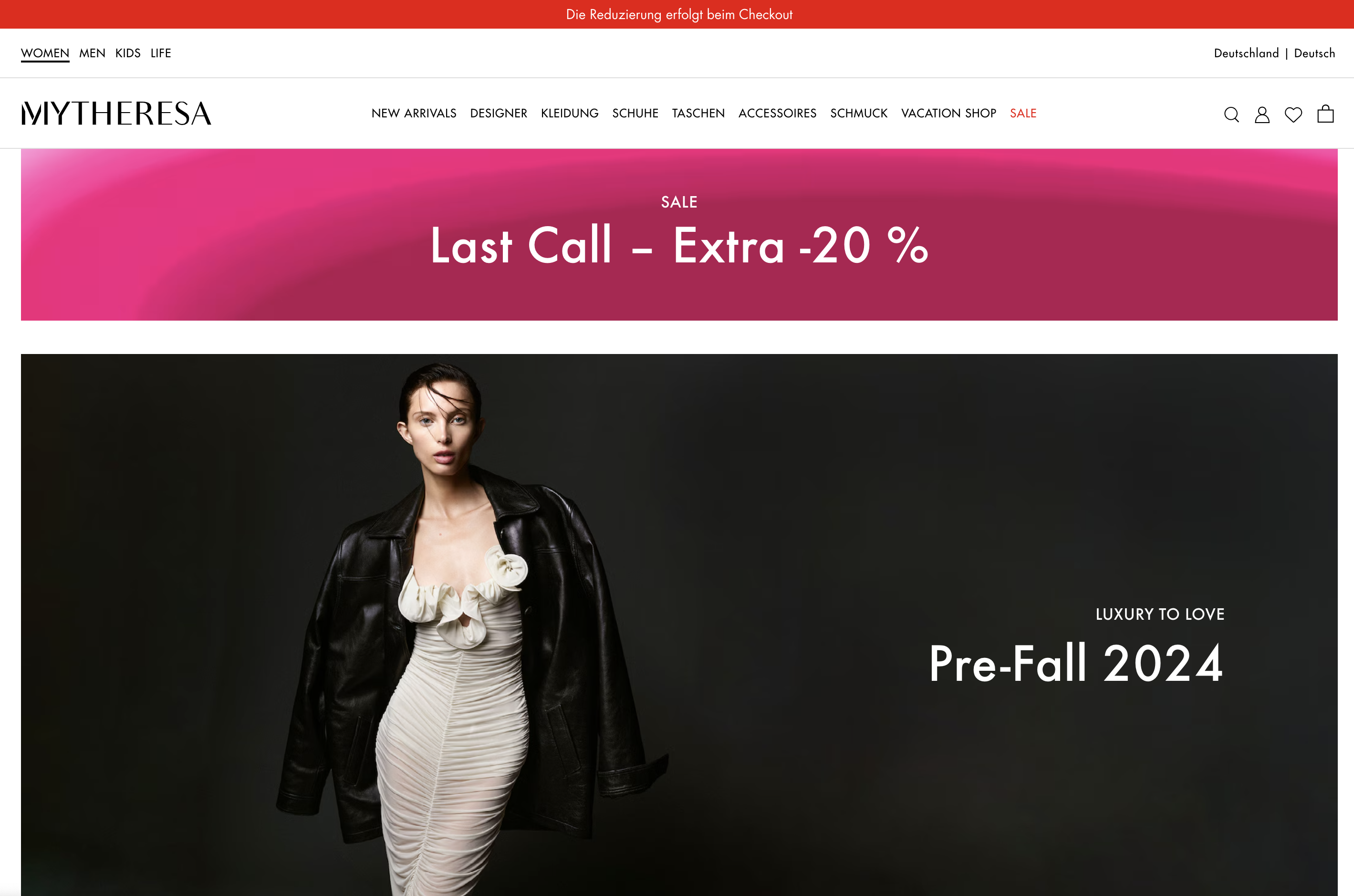 Screenshot of MyTheresa Black Friday Sale page with product filters